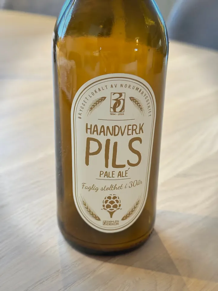 Etikett til ølflaske