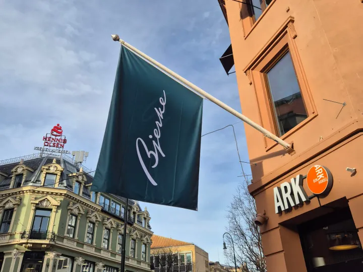 Flagg med logo, Bjerke